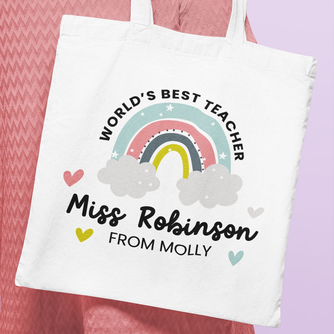 World's Best Teacher Personalised Marking Bag - Gift Delivery UK