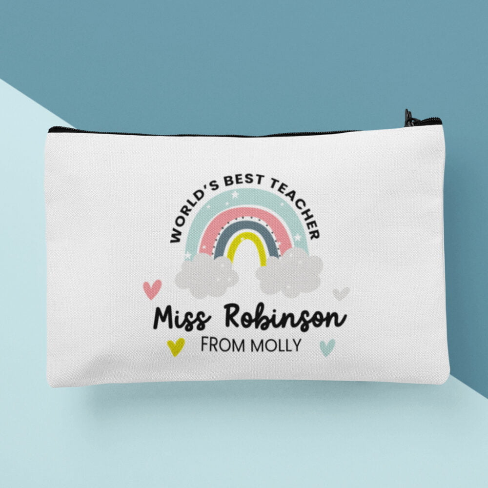 Personalised World's Best Teacher Pencil Case