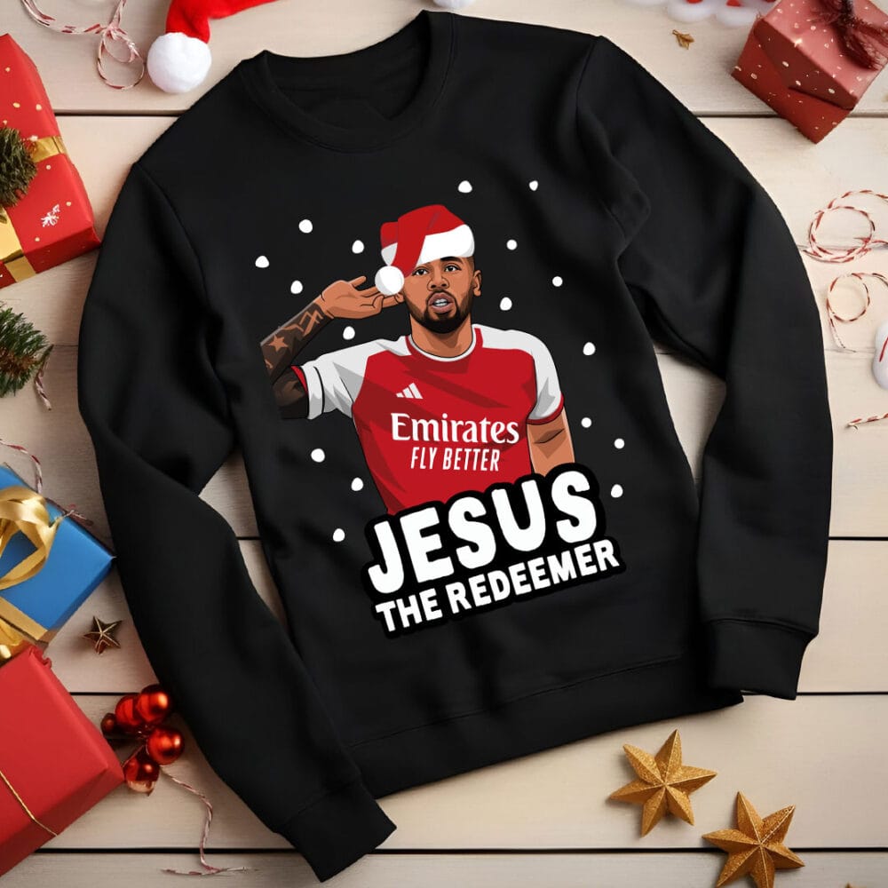 Gabriel Jesus Arsenal Funny Christmas Jumper Gabriel Jesus Arsenal Funny Christmas Jumper