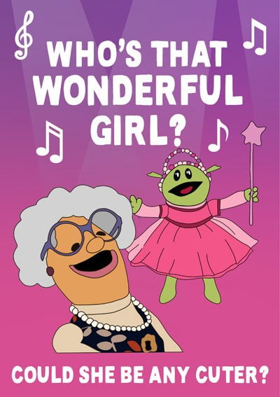 Nanalan Funny Valentines Card for Her - Who's That Wonderful Girl?