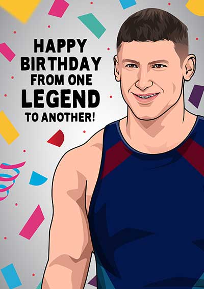 Legend from Gladiators Funny Birthday Card