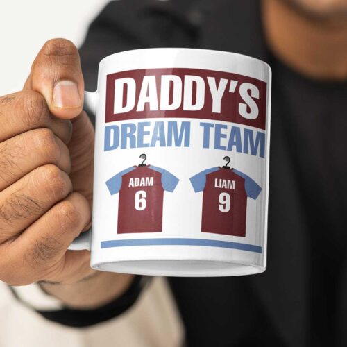 Personalised Daddy's Dream Team Football Mug