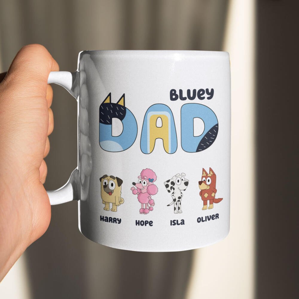 Personalised Bluey Character Mug