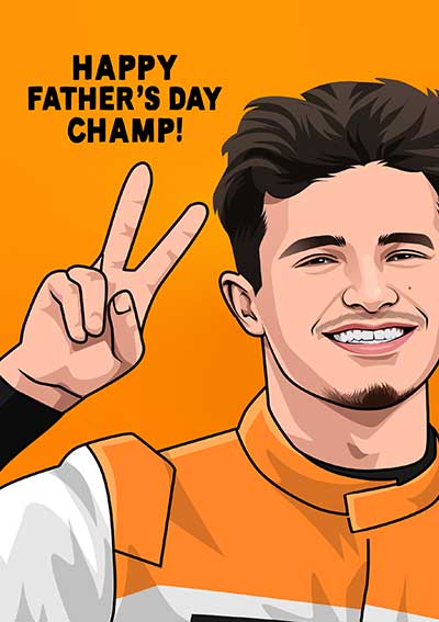 Formula 1 Funny Lando Norris Father's Day Card