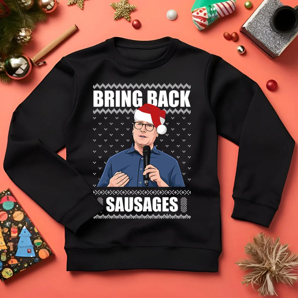 Keir Starmer Bring Back Sausages Funny Christmas Jumper