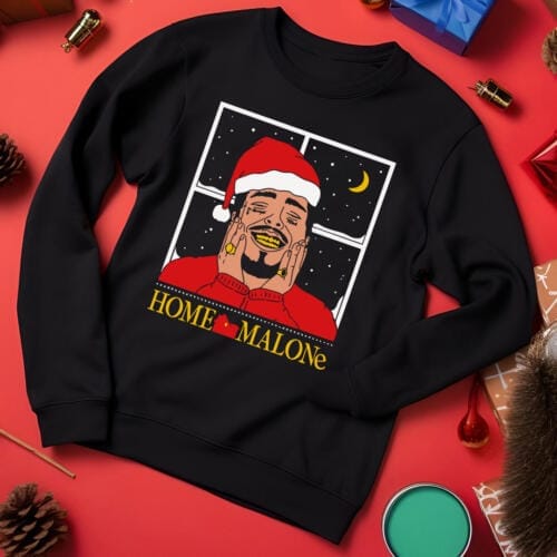 Post Malone Funny Christmas Jumper Home Malone