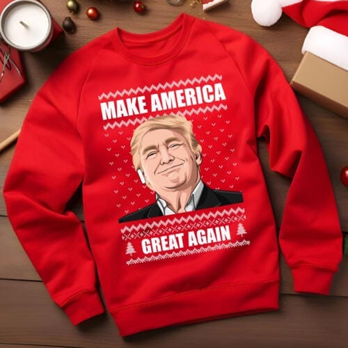 Donald Trump Make America Great Again Funny Christmas Jumper