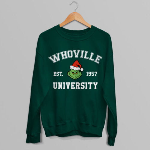 Whoville University The Grinch Funny Christmas Jumper