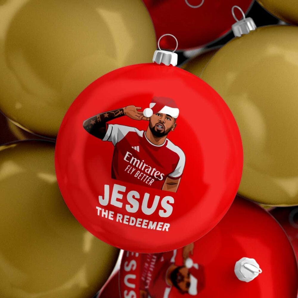 Gabriel Jesus Arsenal Christmas Bauble - Great Secret Santa Gift Gabriel Jesus Arsenal Christmas Bauble - Great Secret Santa Gift