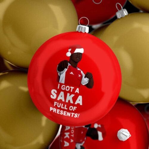 Bukayo Saka Arsenal Christmas Bauble - Great Secret Santa Gift