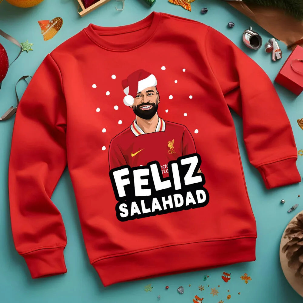 Mo Salah Liverpool FC Funny Christmas Jumper Mo Salah Liverpool FC Funny Christmas Jumper