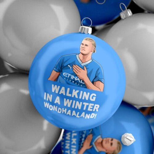 Haaland Man City Christmas Bauble - Great Secret Santa Gift