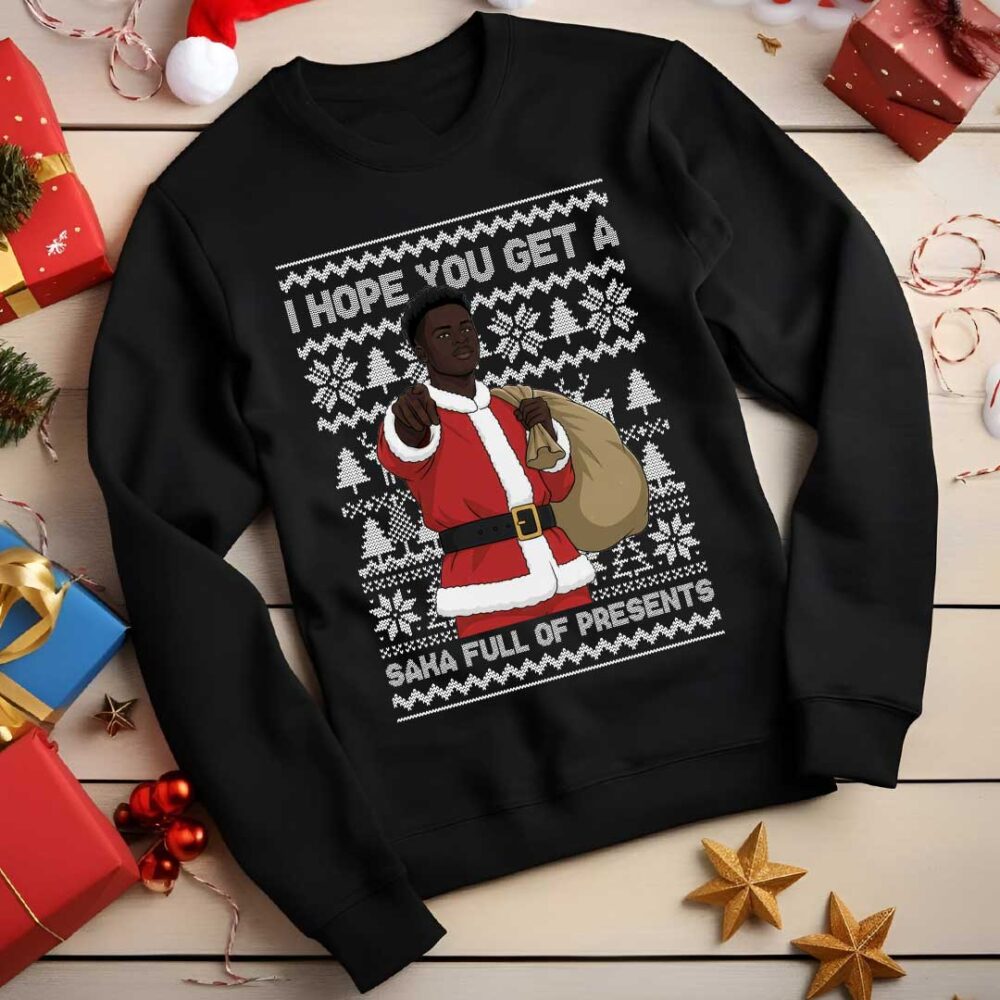 Bukayo Saka Arsenal Christmas Jumper