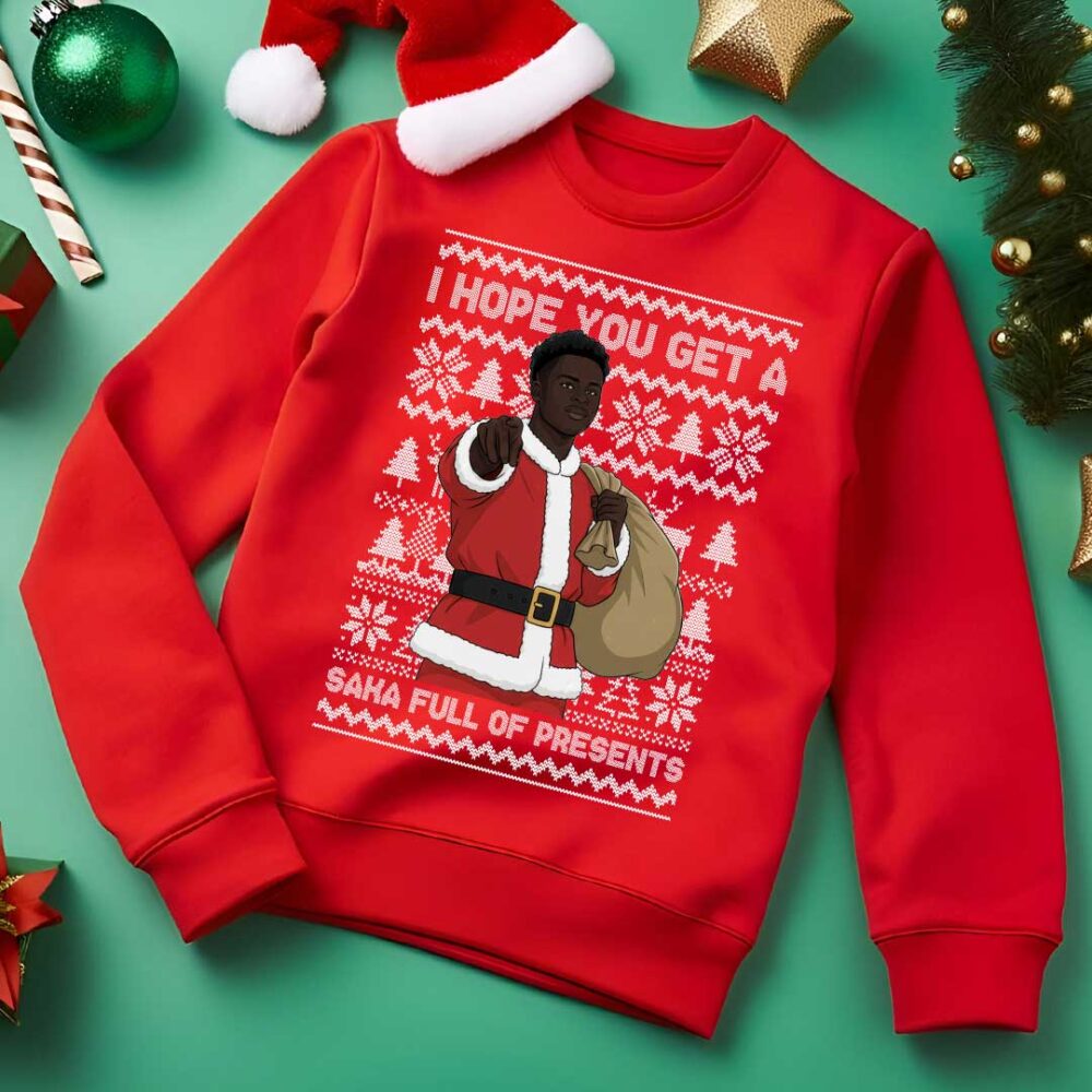 Bukayo Saka Arsenal Christmas Jumper