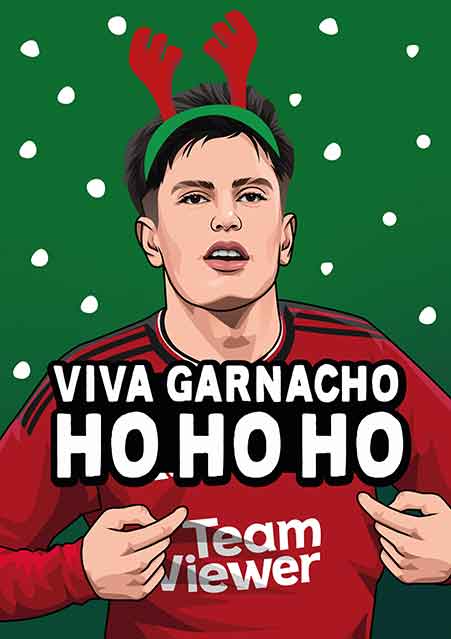 Garnacho Man United Funny Christmas Card