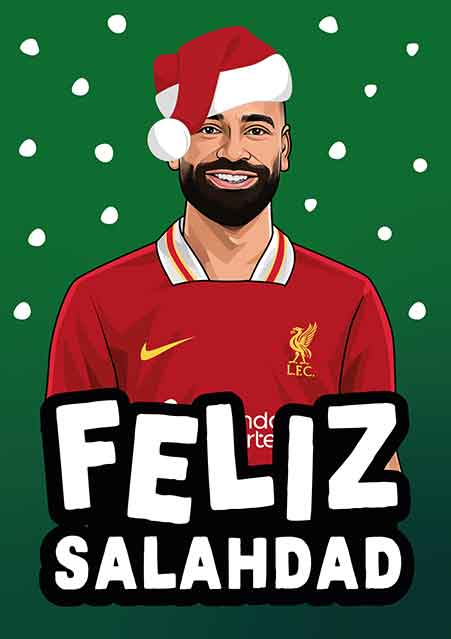 Mo Salah Liverpool Funny Christmas Card