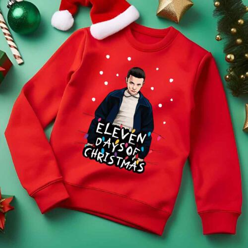 Eleven Stranger Things Funny Christmas Jumper