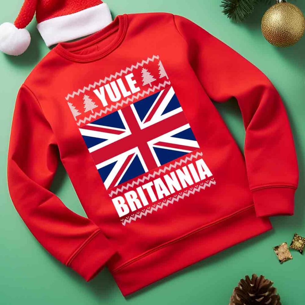 Yule Britannia Union Jack British Christmas Jumper Yule Britannia Union Jack British Christmas Jumper