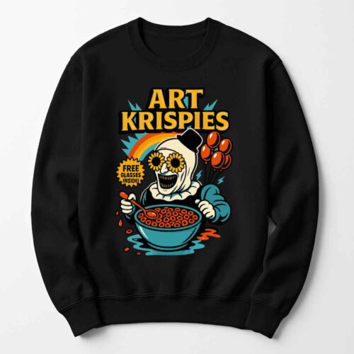 Cereal Killers - Art the Clown from the Terrifier Funny Halloween Jumper - Gift for Him or Her