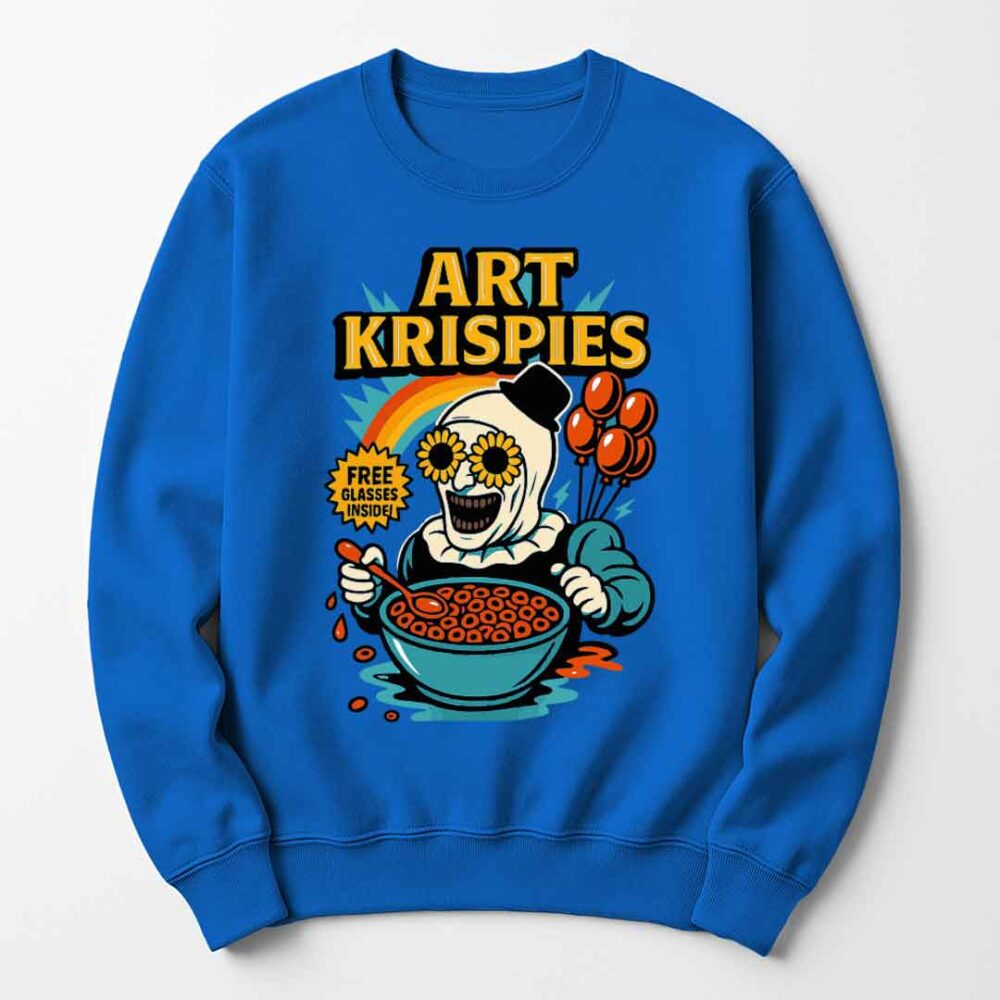 Cereal Killers - Art the Clown from the Terrifier Funny Halloween Jumper - Gift for Him or Her