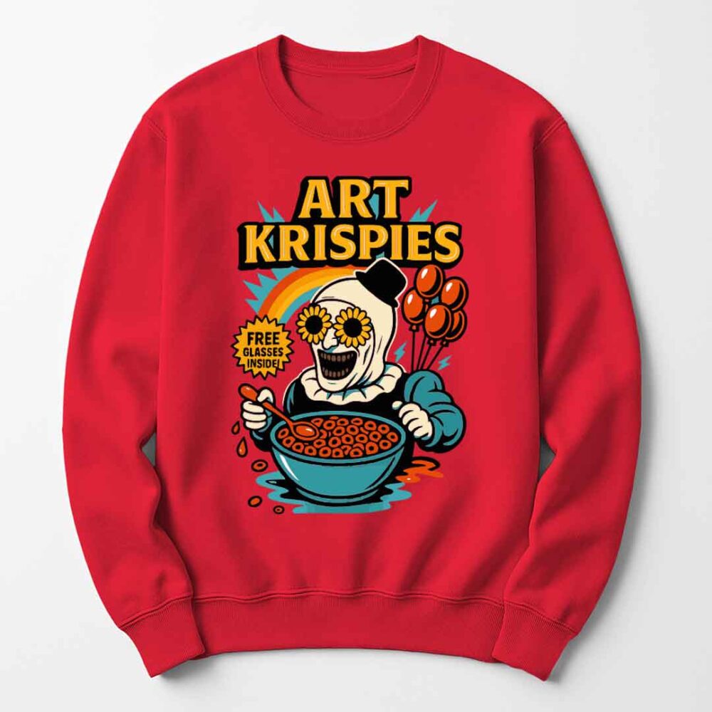 Cereal Killers - Art the Clown from the Terrifier Funny Halloween Jumper - Gift for Him or Her