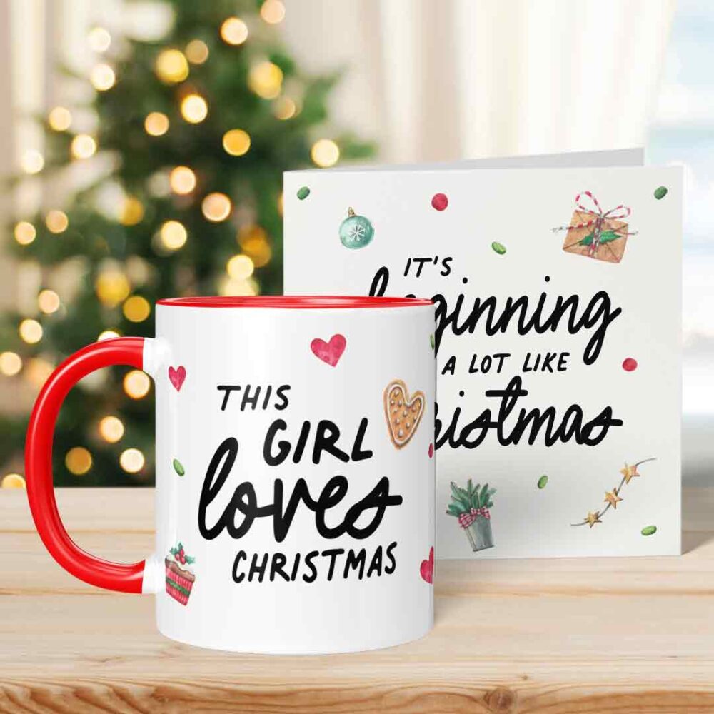 This Girl Loves Christmas Mug & Card | Cute Christmas Gift for Her | Xmas Gifts | Bestie Christmas Gift This Girl Loves Christmas Mug & Card | Cute Christmas Gift for Her | Xmas Gifts | Bestie Christmas Gift