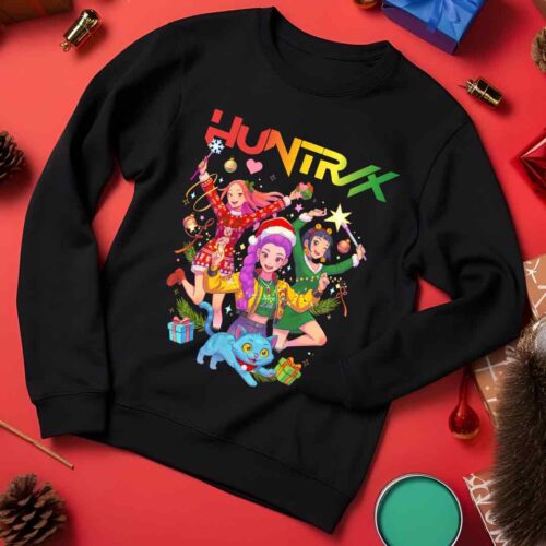 K-Pop Demon Hunters Huntrix Funny Christmas Jumper black