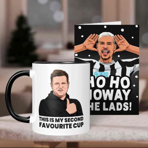 Newcastle United Eddie Howe & Bruno Guimaraes Mug & Christmas Card