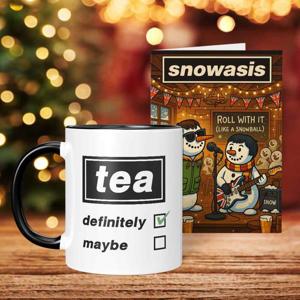 Oasis Snowasis Roll With It (Like a Snowball) Funny Mug & Christmas Card Oasis Snowasis Roll With It (Like a Snowball) Funny Mug & Christmas Card