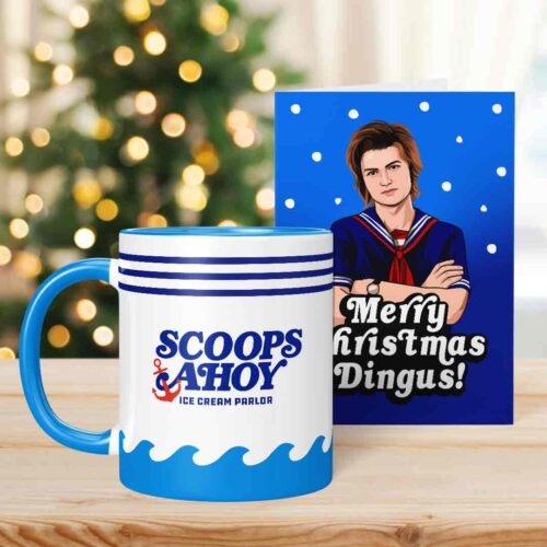 Stranger Things Scoops Ahoy Mug & Christmas Card