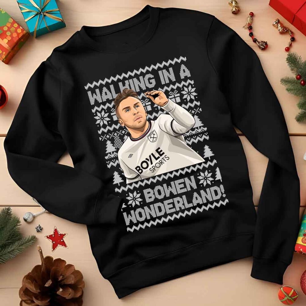 Black Jarrod Bowen West Ham Funny Christmas Jumper