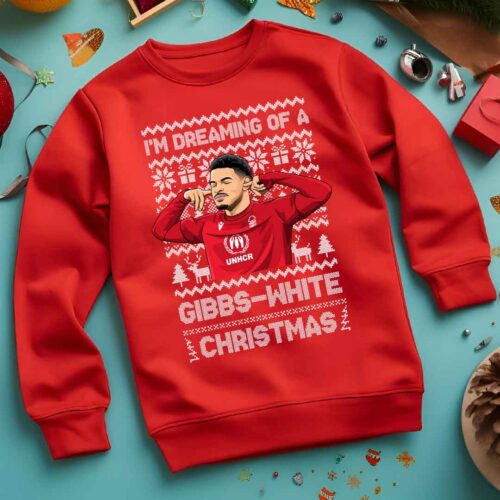Morgan Gibbs-White Nottingham Forest Funny Christmas Jumper