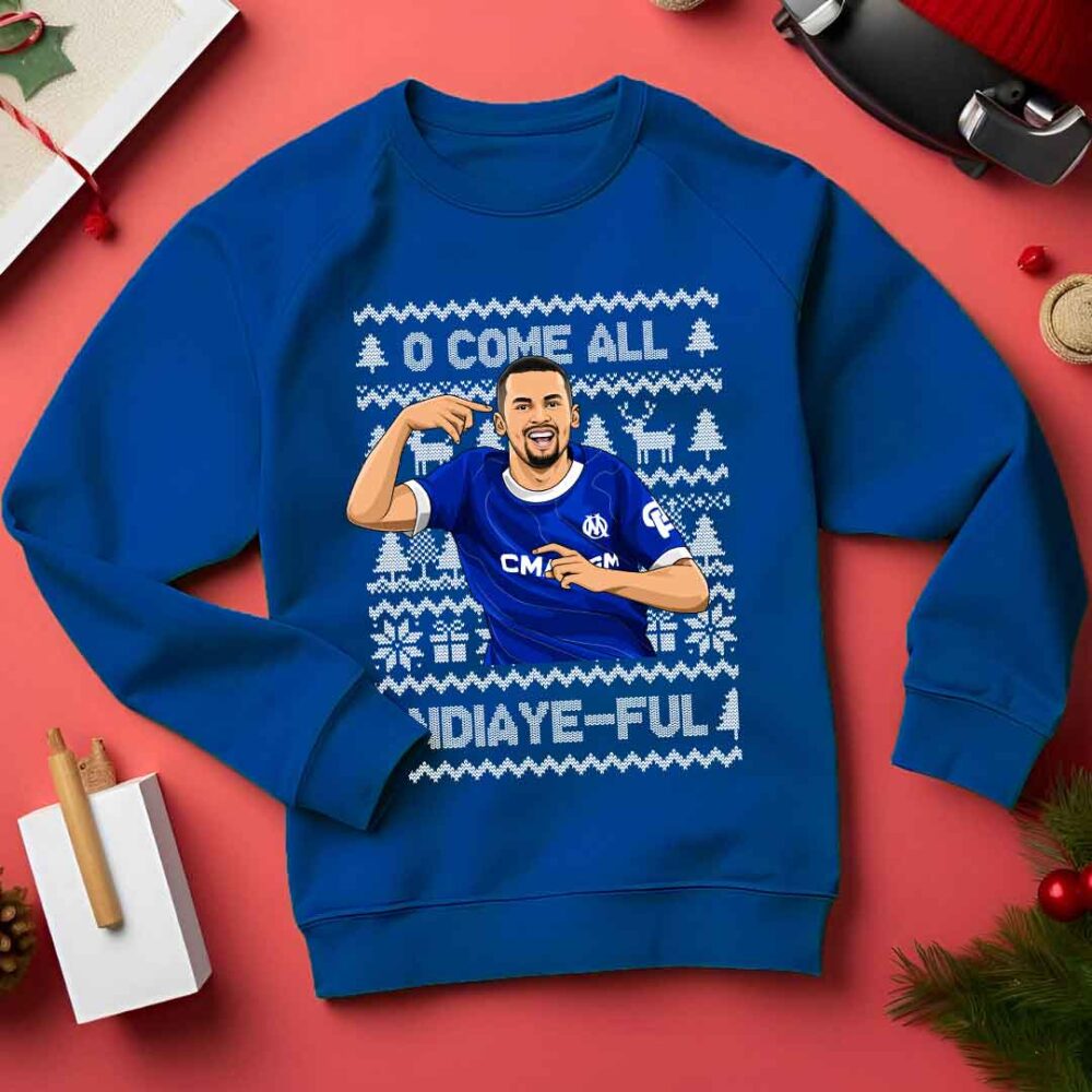 Blue Iliman Ndiaye Everton FC Funny Christmas Jumper