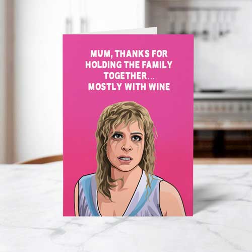 Stranger Things Holding The Family Together Funny Mother's Day Card