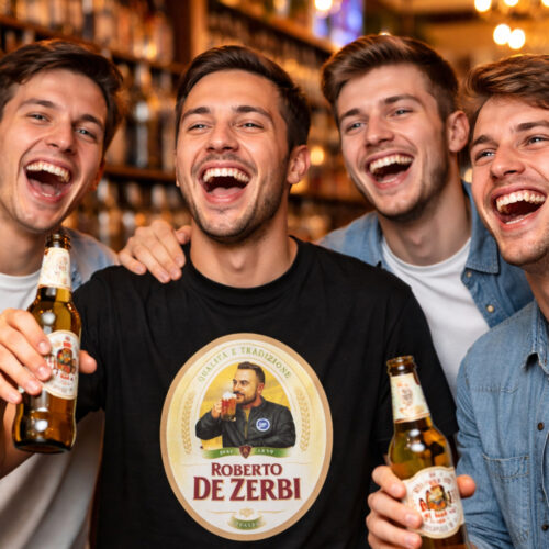 Tottenham Roberto De Zerbi Birra Moretti Style T-Shirt