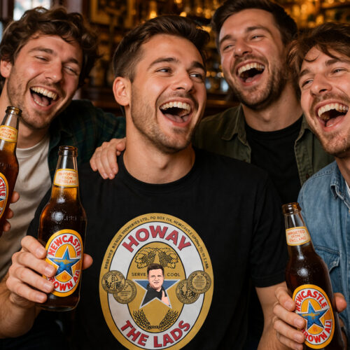 Newcastle United Howay The Lads Newcastle Brown Ale T-Shirt