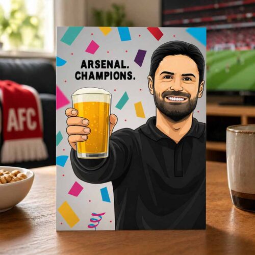 Mikel Arteta Champions Funny Father's Day Card