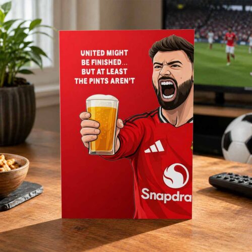 Bruno Fernandes Man United Funny Father's Day Card