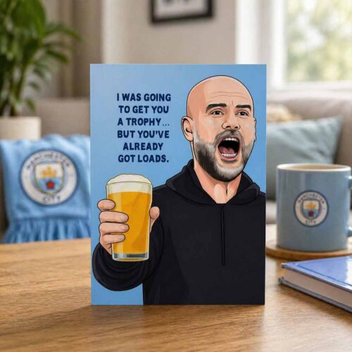 Pep Guardiola Man City Funny Father's Day Card