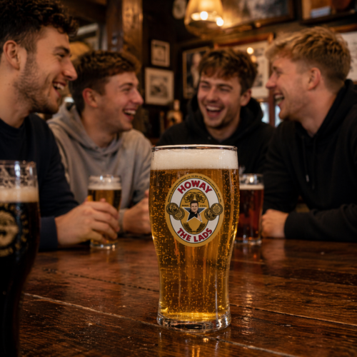 Newcastle United Howay The Lads Newcastle Brown Ale Pint Beer Glass