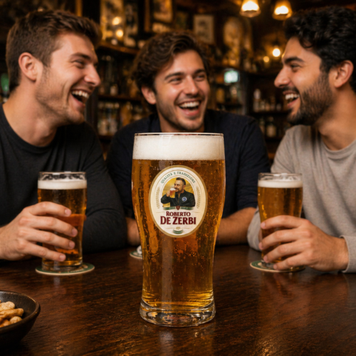 Tottenham Roberto De Zerbi Birra Moretti Style Pint Beer Glass