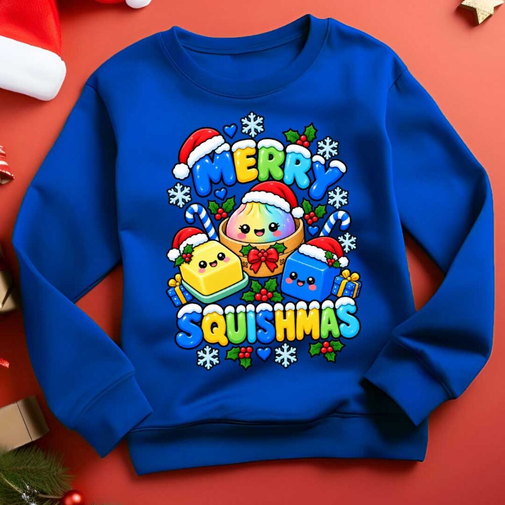 Merry Squishmas Funny Dumpling Christmas Jumper Boy Design | Great Christmas Jumper for 2026 | Funny Child's Jumper | Christmas Jumper Day