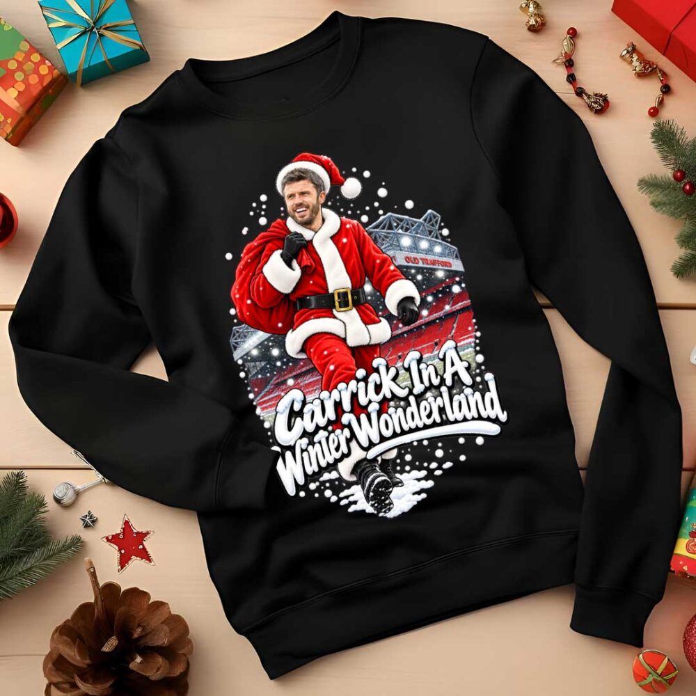Michael Carrick Man United Christmas Jumper | Carrick In A Winter Wonderland | Funny Man Utd Xmas Sweatshirt | Football Fan Gift 2026