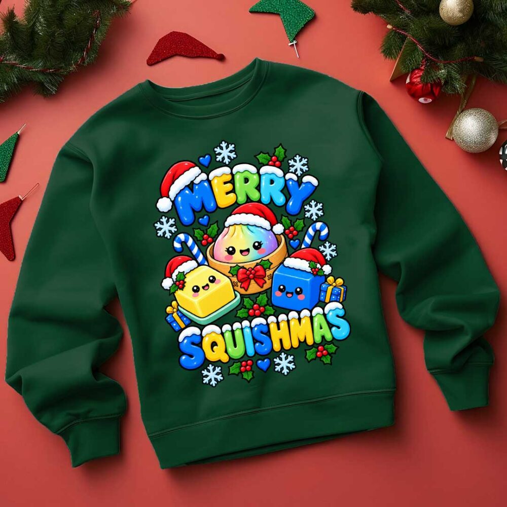 Merry Squishmas Funny Dumpling Christmas Jumper Boy Design | Great Christmas Jumper for 2026 | Funny Child's Jumper | Christmas Jumper Day