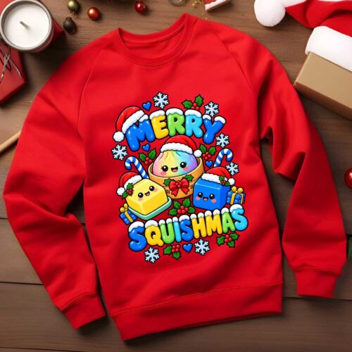 Merry Squishmas Funny Dumpling Christmas Jumper Boy Design | Great Christmas Jumper for 2026 | Funny Child's Jumper | Christmas Jumper Day